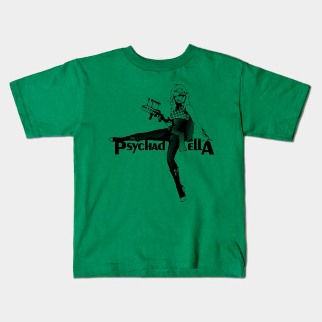 Barbarella Psychadella Kids T-Shirt by mosgraphix